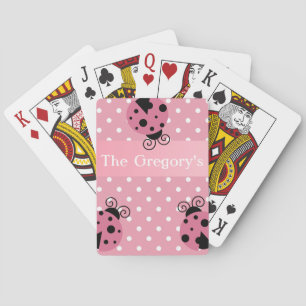 Baraja De Cartas Pink Ladybug and Polka Dots