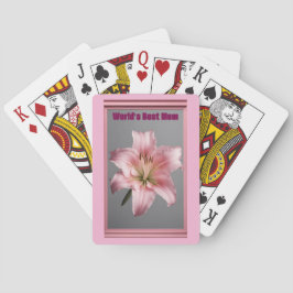 Baraja de Cartas Pink Lily Mejor Mamá del Mundo