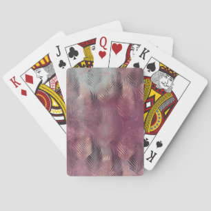 Baraja De Cartas Pink Mint Resumen de hojas tropicales