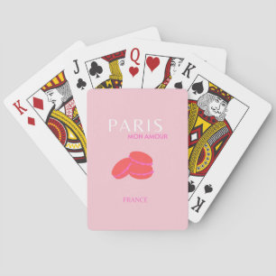 Baraja De Cartas Pink Paris Travel Art Macarons Preppy