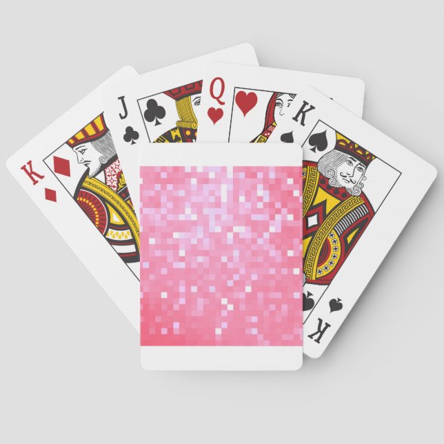 Baraja De Cartas Pink Pixel Sparkle (Reverso)