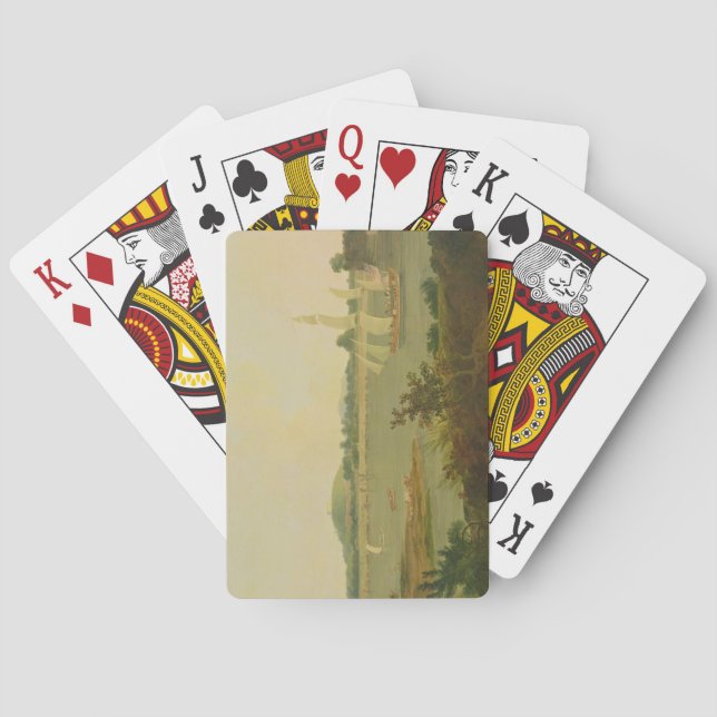 Baraja De Cartas Pinnace navegando por el Ganges pasando por el Fue (Reverso)