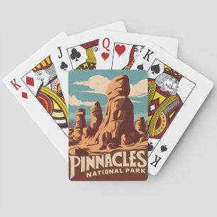 Baraja De Cartas Pinnacles Parque nacional Retro Viaje Arte