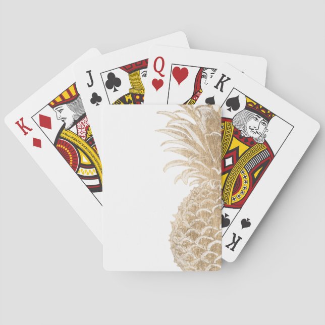 Baraja De Cartas Pinneapple Tropical Gold (Reverso)