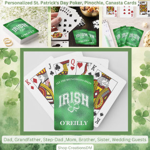 Baraja De Cartas Pinochle, Canasta y el Día de San Patricio persona