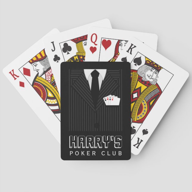 Baraja De Cartas Pinstripe Suit Bicycle® Casino Poker Club Cards (Reverso)