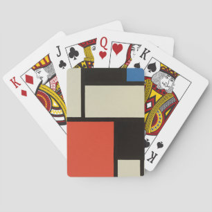 Baraja De Cartas Pintado abstracto de composición de mondrian de tu