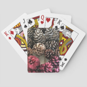 Baraja De Cartas Pintado de adornos de feriado de pino orgánico