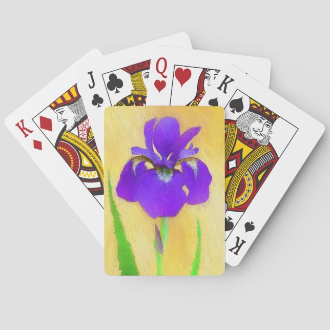 Baraja De Cartas Pintado de iris morado - Perro original curado A (Reverso)