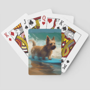 Baraja De Cartas Pintado de surf en Australian Terrier Beach