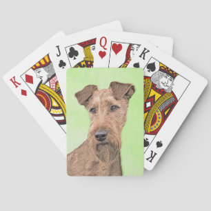 Baraja De Cartas Pintado irlandés de Terrier - Arte original de per