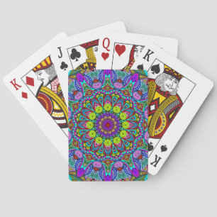 Baraja De Cartas Pintado manual Mandala Clock Face 4