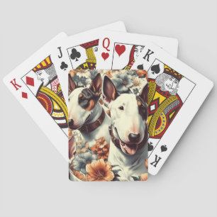 Baraja De Cartas Pintado sin problemas Retro Bull Terrier