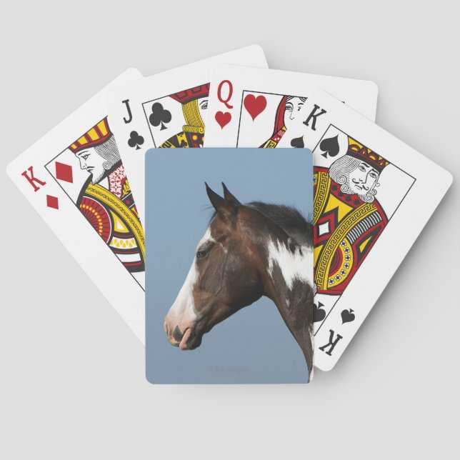 Baraja De Cartas Pinte el Headshot 1 del caballo (Reverso)
