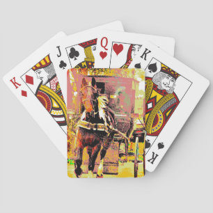 Baraja De Cartas Pinto Amish Horse Arte de 8 bits