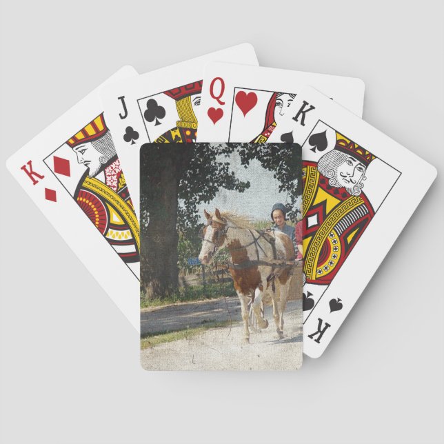 Baraja De Cartas Pinto y niños en buggy (Reverso)