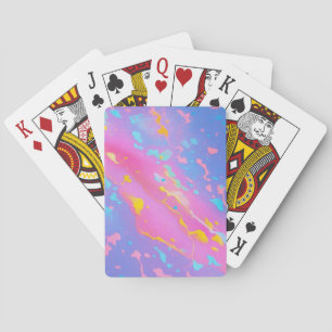 Baraja De Cartas Pintura abstracta de acuarela cósmica
