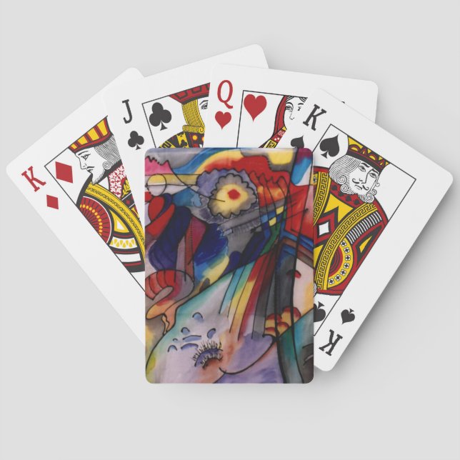 Baraja De Cartas Pintura abstracta de Kandinsky 1913 (Reverso)