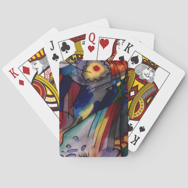 Baraja De Cartas Pintura abstracta de Kandinsky 1913 (Reverso)