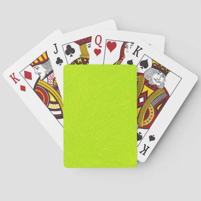 Baraja De Cartas Pintura abstracta de Lime Green (Reverso)