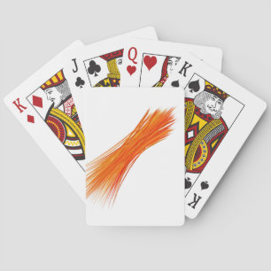 Baraja De Cartas Pintura abstracta naranja retro