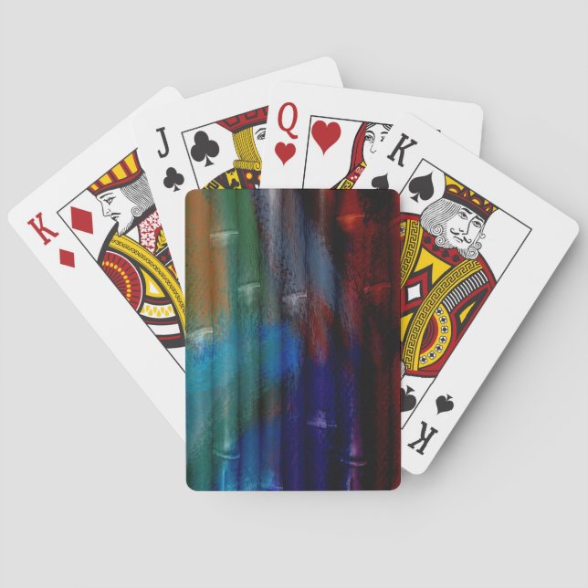 Baraja De Cartas Pintura acrílica de bambú #3 (Reverso)