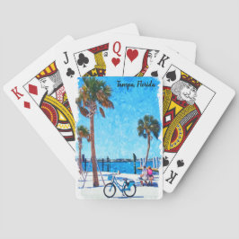 Baraja De Cartas Pintura al acuarela de verano de Tampa Florida