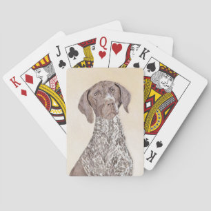 Baraja De Cartas Pintura alemana del indicador de pelo corto - arte