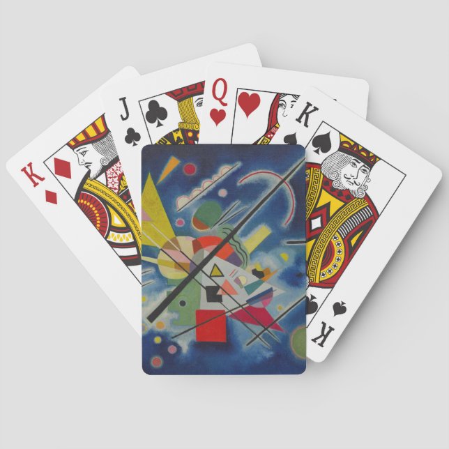 Baraja De Cartas Pintura azul de Kandinsky (Reverso)