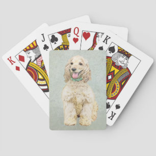 Baraja De Cartas Pintura Buff de Cocker Spaniel - Arte Perro Origin