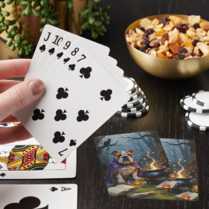 Baraja De Cartas Pintura caprichosa de Halloween de Bulldog