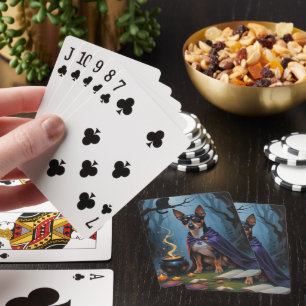 Baraja De Cartas Pintura caprichosa de Halloween de perro Affenpins