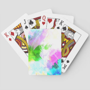 Baraja De Cartas Pintura de acuarela abstracta