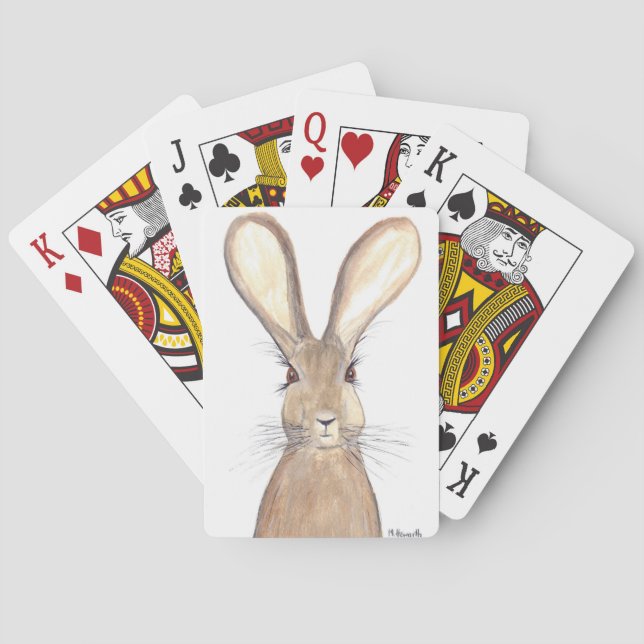 Baraja De Cartas Pintura de acuarela de Hate (Reverso)