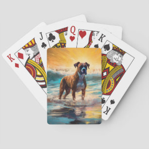 Baraja De Cartas Pintura de Boxer Beach Surfing