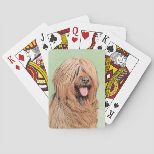 Baraja De Cartas Pintura de Briard - Arte de Perro Original.