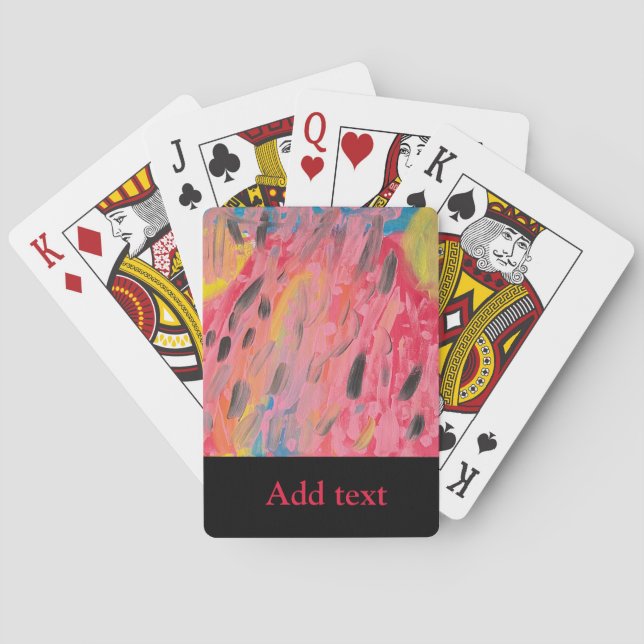 Baraja De Cartas Pintura de cascada de arcoiris (Reverso)