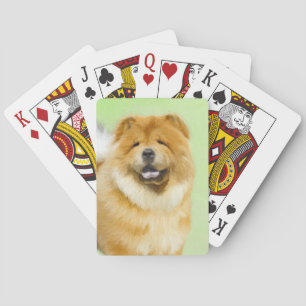 Baraja De Cartas Pintura de Chow Chow - Arte Perro Original.