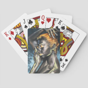 Baraja De Cartas Pintura de cuerpo de piel oscura