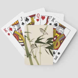 Baraja De Cartas Pintura de estilo oriental, ramas de bambú