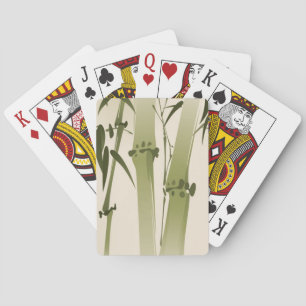 Baraja De Cartas Pintura de estilo oriental, ramas de bambú 2