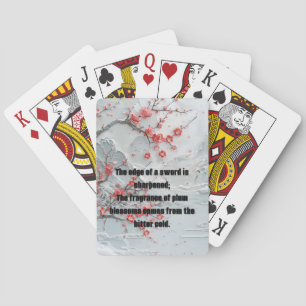 Baraja De Cartas Pintura de flor de ciruela de montaña de nieve