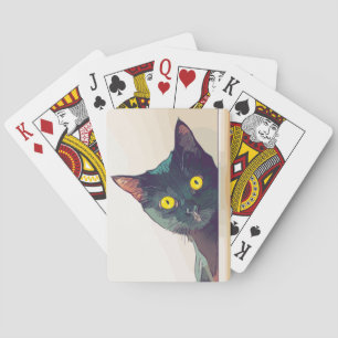Baraja De Cartas Pintura de gato mascota animal felino 