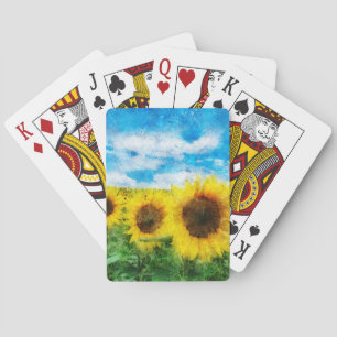 Baraja De Cartas Pintura de girasoles