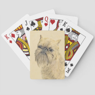 Baraja De Cartas Pintura de griffon de Bruselas - Arte de perro ori