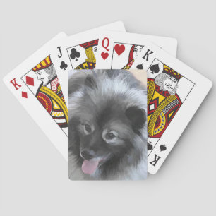Baraja De Cartas Pintura de Keeshond Bailey - Arte de perros origin