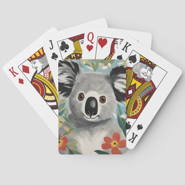 Baraja De Cartas Pintura de Koala (Reverso)