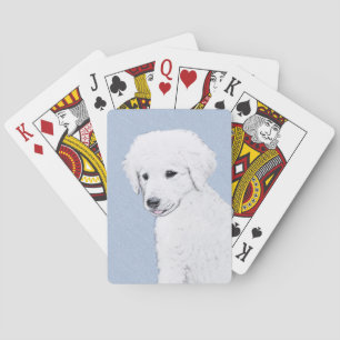 Baraja De Cartas Pintura de Kuvasz - Arte de perro original lindo