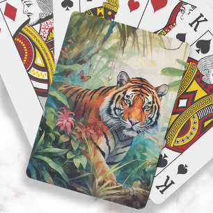 Baraja De Cartas Pintura de la jungla del tigre