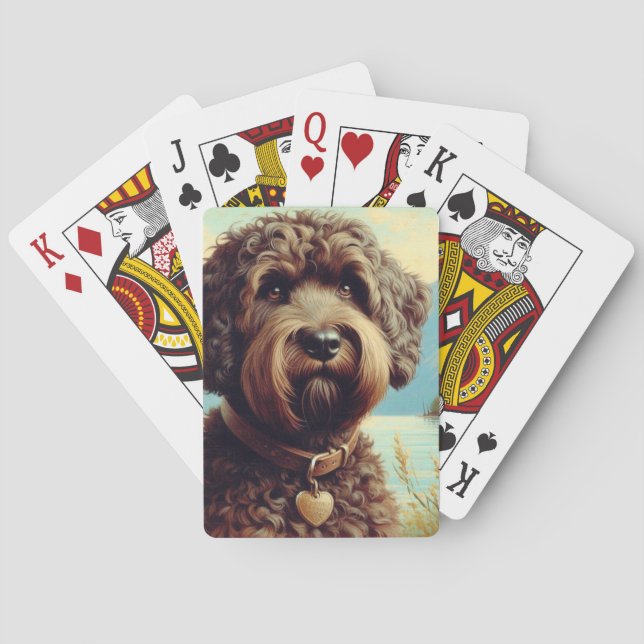 Baraja De Cartas Pintura de Lagotto Romagnolo (Reverso)